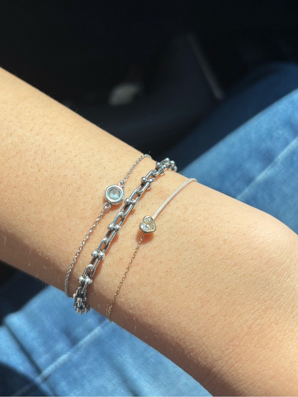 Diamond heart bracelet